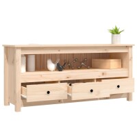 vidaXL TV-Schrank 114x35x52 cm Massivholz Kiefer