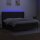 vidaXL Boxspringbett mit Matratze &amp; LED Schwarz 200x200 cm Stoff