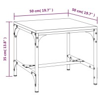 vidaXL Couchtisch R&auml;uchereiche 50x50x35 cm Holzwerkstoff