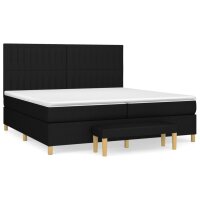 vidaXL Boxspringbett mit Matratze Schwarz 200x200 cm Stoff