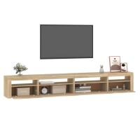 vidaXL TV-Schrank mit LED-Leuchten Sonoma-Eiche 270x35x40 cm