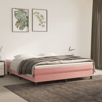 vidaXL Boxspringbett Rosa 180x200 cm Samt