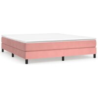 vidaXL Boxspringbett Rosa 180x200 cm Samt