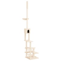 vidaXL Kratzbaum Deckenhoch Creme 268,5-294,5 cm