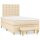 WOWONA Boxspringbett mit Matratze Creme 120x200 cm Stoff