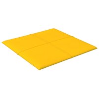 vidaXL Wandpaneele 12 Stk. Gelb 30x30 cm Samt 1,08 m&sup2;