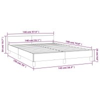 vidaXL Bettgestell mit Kopfteil Dunkelbraun 140x190 cm Stoff