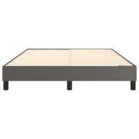 vidaXL Boxspringbett Grau 140x200 cm Kunstleder