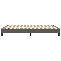 vidaXL Boxspringbett Grau 140x200 cm Kunstleder