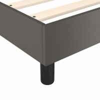 vidaXL Boxspringbett Grau 140x200 cm Kunstleder