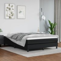 vidaXL Boxspringbett Schwarz 140x190 cm Kunstleder