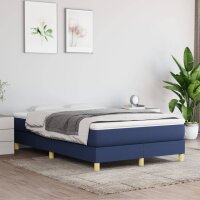 vidaXL Boxspringbett Blau 120x200 cm Stoff