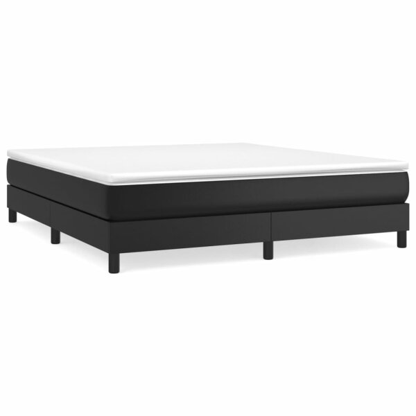 vidaXL Boxspringbett Schwarz 180x200 cm Kunstleder