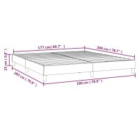 vidaXL Boxspringbett Schwarz 180x200 cm Kunstleder