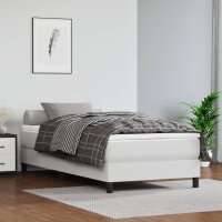 vidaXL Boxspringbett Wei&szlig; 100x200 cm Kunstleder