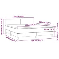 vidaXL Boxspringbett mit Matratze Schwarz 180x200 cm Kunstleder