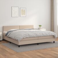 vidaXL Boxspringbett Matratze Cappuccino-Braun 200x200cm Kunstleder