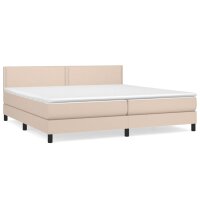 vidaXL Boxspringbett Matratze Cappuccino-Braun 200x200cm Kunstleder