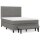 vidaXL Boxspringbett mit Matratze Dunkelgrau 140x190 cm Stoff