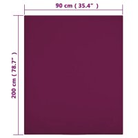 vidaXL Spannbettlaken Jersey Bordeauxrot 90x200 cm Baumwolle