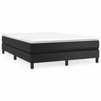 vidaXL Boxspringbett Schwarz 140x200 cm Kunstleder