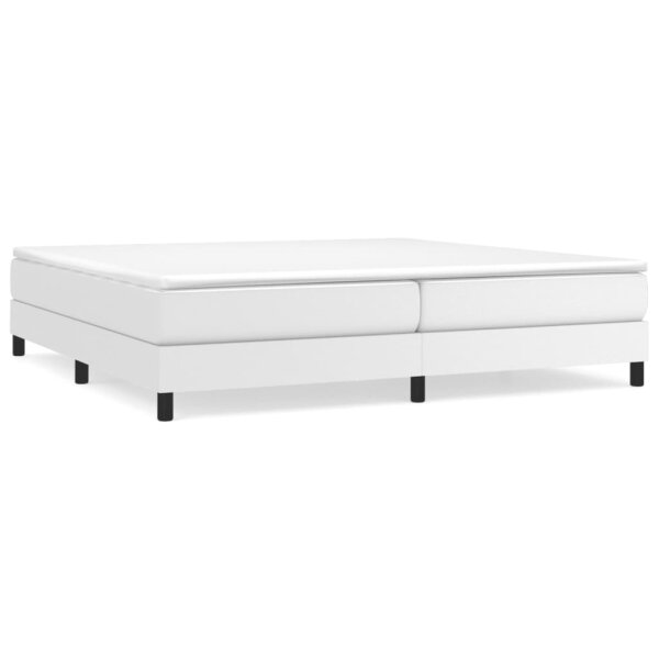 vidaXL Boxspringbett Wei&szlig; 200x200 cm Kunstleder