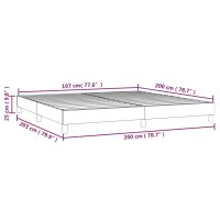 vidaXL Boxspringbett Wei&szlig; 200x200 cm Kunstleder