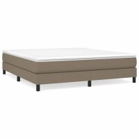 vidaXL Boxspringbett Taupe 180x200 cm Stoff