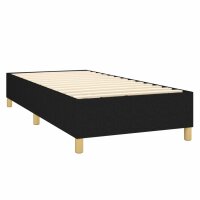 vidaXL Boxspringbett mit Matratze Schwarz 80x200 cm Stoff