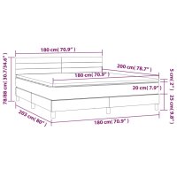 vidaXL Boxspringbett mit Matratze Creme 180x200 cm Stoff