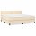 vidaXL Boxspringbett mit Matratze Creme 180x200 cm Stoff