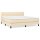 WOWONA Boxspringbett mit Matratze Creme 180x200 cm Stoff