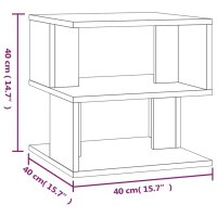 vidaXL Beistelltisch Braun Eichen-Optik 40x40x40 cm Holzwerkstoff