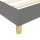 vidaXL Boxspringbett Dunkelgrau 100x200 cm Stoff