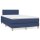 vidaXL Boxspringbett mit Matratze Blau 120x200 cm Stoff