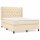 vidaXL Boxspringbett mit Matratze Creme 140x200 cm Stoff