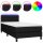 WOWONA Boxspringbett mit Matratze &amp; LED Schwarz 80x200 cm Stoff