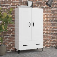 vidaXL Highboard Hochglanz-Weiß 70x31x115 cm...