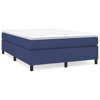 WOWONA Boxspringbett Blau 140x190 cm Stoff