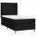 vidaXL Boxspringbett mit Matratze Schwarz 100x200 cm Stoff