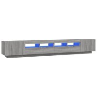 vidaXL 3-tlg. TV-Schrank-Set LED-Leuchten Grau Sonoma...