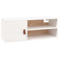 vidaXL Wandschrank Wei&szlig; 80x30x30 cm Massivholz Kiefer