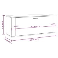 vidaXL Wand-Schuhschrank Grau Sonoma 100x35x38 cm Holzwerkstoff