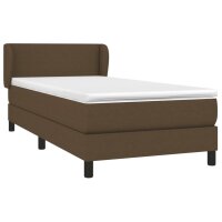 vidaXL Boxspringbett mit Matratze Dunkelbraun 90x200 cm Stoff