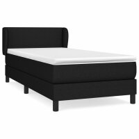 vidaXL Boxspringbett mit Matratze Schwarz 100x200 cm Stoff