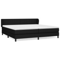 vidaXL Boxspringbett mit Matratze Schwarz 200x200 cm Stoff