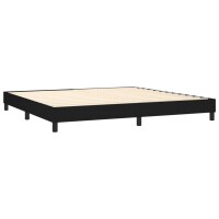 vidaXL Boxspringbett mit Matratze Schwarz 200x200 cm Stoff