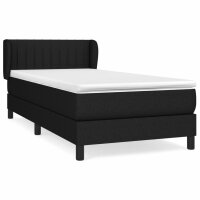 vidaXL Boxspringbett mit Matratze Schwarz 100x200 cm Stoff