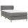 vidaXL Boxspringbett mit Matratze Dunkelgrau 100x200 cm Stoff