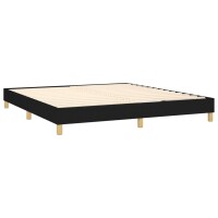 vidaXL Boxspringbett mit Matratze Schwarz 160x200 cm Stoff